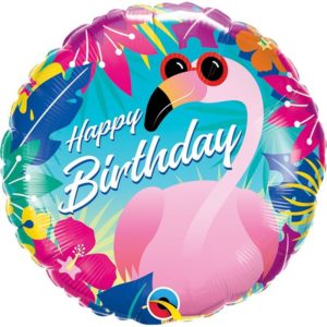Μπαλόνι Φοιλ 18 Birthday Tropical Flamingo 45εκ 010220