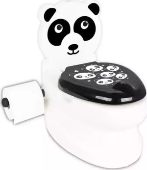 Γιο Γιο Λεκάνη Panda με Μουσική Ήχους & Καπάκι Μαύρο έως 25kg Pilsan 8693461043833