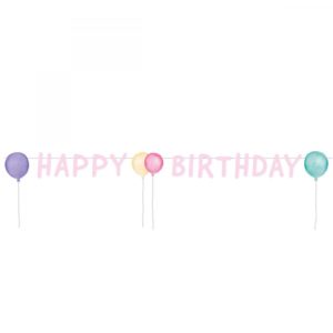 Γιρλάντα γράμματα Happy Birthday Pastel M9903715