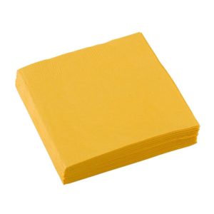 Χαρτοπετσέτες γλυκού δίφυλλες 25εκ Κίτρινο /20 τεμ M5022009