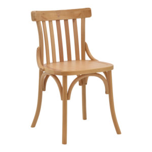 Καρέκλα Flisbie pakoworld φυσικό ξύλο οξιάς 46x48x86εκ 1τεμ