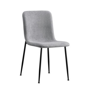 Καρέκλα Gratify pakoworld γκρι μπουκλέ ύφασμα-πόδι μαύρο μέταλλο 43x56x83εκ 1τεμ