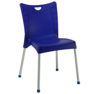 Καρέκλα Crafted pakoworld PP σκούρο μπλε-αλουμίνιο γκρι 1τεμ