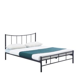Κρεβάτι Διπλό ArteLibre ROSE Μαύρο Μέταλλο 208x159x100cm (Στρώμα 150x200cm) 1τεμ