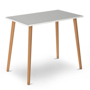 Τραπέζι Fiona Megapap από μελαμίνη χρώμα λευκό 90x55x75εκ. 1τεμ