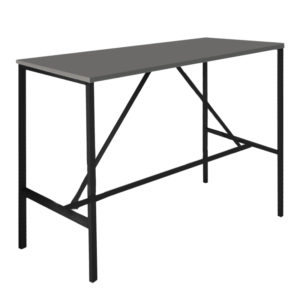 Τραπέζι μπαρ - stand Crego Megapap μεταλλικό - μελαμίνης χρώμα ανθρακί - μαύρο 100x45x89εκ. 1τεμ