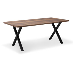 Τραπέζι Jeremy Megapap Mdf - μεταλλικό χρώμα καρυδί 160x80x75εκ. 1τεμ