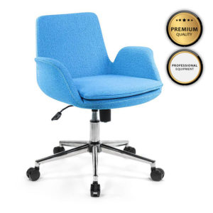 Καρέκλα εργασίας Maxim Up Megapap υφασμάτινη χρώμα γαλάζιο 65x60x90εκ. 1τεμ