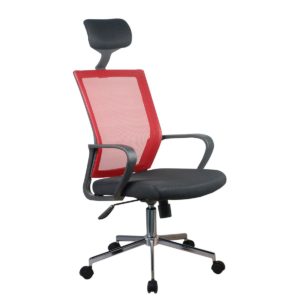 Καρέκλα Γραφείου ArteLibre ΦΟΙΒΗ Κόκκινο/Μαύρο Mesh 58x59x116-124.5cm 1τεμ