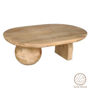 Τραπέζι σαλονιού Kane Inart φυσικό μασίφ ξύλο ακακίας 110x72x38εκ 1τεμ