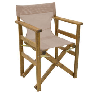 Καρέκλα-πολυθρόνα σκηνοθέτη Retto pakoworld μασίφ ξύλο οξιάς καρυδί-πανί taype 1τεμ