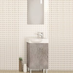 Litos 45 Granite - Έπιπλο Μπάνιου Με Νιπτήρα & Καθρέπτη (45x32)