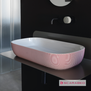 Scarabeo Glam 1804 Pois Pink 56x39 - Επιτραπέζιος νιπτήρας