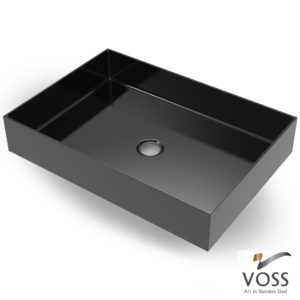 Voss Aldo Black Brushed PVD 55x38 - Επιτραπεζιος Μεταλλικος Νιπτηρας