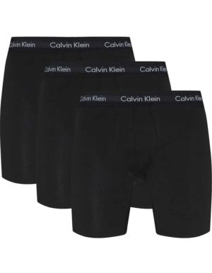 Calvin Klein 3 τμχ μαύρα βαμβακερά μακριά αντρικά boxer NB1770A.XWB