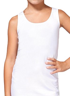 Jadea Girl αμάνικη μπλούζα modal-βαμβακερό ύφασμα 283 Άσπρο