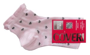 Enrico Coveri γυναικείες κοντές καλοκαιρινές κάλτσες με καρδούλες PAPAYA162 Ροζ