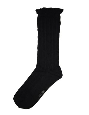 Enrico Coveri μακριές ζακάρ χειμωνιάτικες γυναικείες κάλτσες Naomi Μαύρο