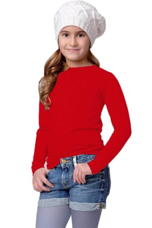Jadea Girl κοριτσίστικη βαμβακερή μακρυμάνικη μπλούζα κωδ.263 Κόκκινο