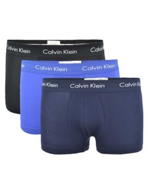 Calvin Klein 3 τμχ μαύρο, μπλε και navy βαμβακερά αντρικά boxer U2664G.4KU