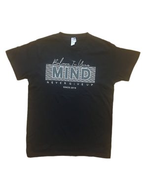 JHK μαύρο αντρικό κοντομάνικο T-shirt Mind D027