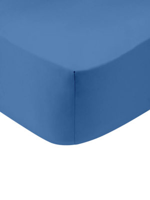Κατωσέντονο Cotton Feelings με λάστιχο 104 Blue Διπλό (160x200 30)