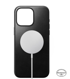 NOMAD θήκη δερμάτινη RUGGED MODERN Horween MagSafe για Apple iPhone 15 Pro 6.1 - ΜΑΥΡΟ - NM01612285