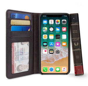 Θήκη Twelve South BookBook FOLIO 2in1 για APPLE iPhone X, XS Γνήσια Δερμάτινη - ΜΑΥΡΟ - TW-12-1735