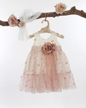 Βαπτιστικό φορεματάκι για κορίτσι Ιβουάρ-Σάπιο Μήλο Φ-588, Lollipop, bls-22-f-588
