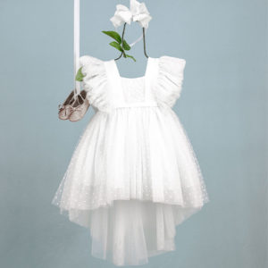 Βαπτιστικό φορεματάκι για κορίτσι Εκρού Michelle 9352, Bambolino, bmb-9352