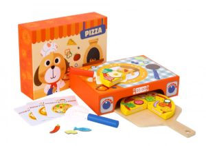 Ξύλινο Παιχνίδι Πίτσα με Κάρτες TH226 6972633371663# 3+ - Tooky Toy, ktp-TH226