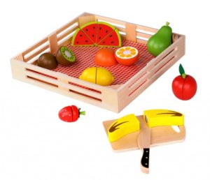 Ξύλινα Φρούτα με Ξύλο Κοπής και Δίσκο TKI014 6970090047602# 18m+ - Tooky Toy, ktp-TKI014
