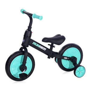 Lorelli Ποδήλατο ισορροπίας RUNNER 2in1 Black & Turquoise 10410030009#, lo-10410030009