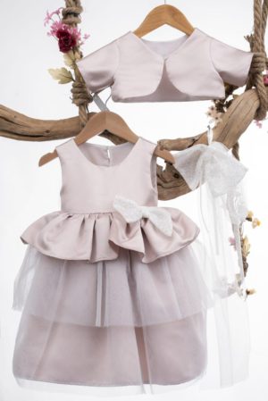Βαπτιστικό Φόρεμα για κορίτσι Σάπιο Μήλο Κ124 Mak Baby, mak-k124