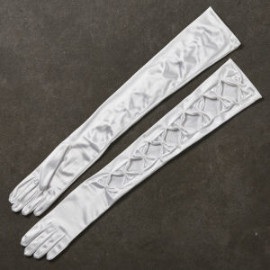 Νυφικά Γάντια με Φιογκάκια Λευκά 4466-20, nv-02.02500.020