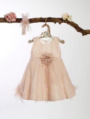 Βαπτιστικό Φορεματάκι για Κορίτσι Σομόν ΦΔ-1, Lollipop, bls-23-fd-1
