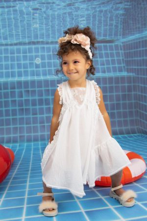 Βαπτιστικό Φορεματάκι για Κορίτσι Ιβουάρ Polixeni 9883, Bambolino, bmb-9883