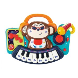 Βρεφικό Πιανάκι με Μουσικά Εφέ και Μικρόφωνο DJ Monkey Keyboard 3137 3800146224189 18m+ - Hola, moni-110372