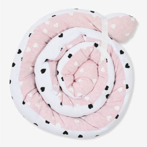 Πολυχρηστικό Μαξιλάρι – Snuggly Snake Cotton Pink Hearts - Minene, bws-18303004570OS