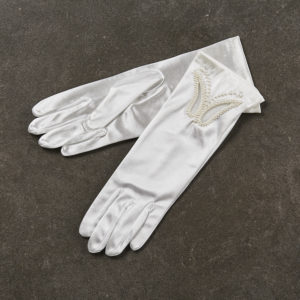 Νυφικά Γάντια σε Λευκό Χρώμα με Πεταλούδα 1247, nv-02.03800.0032