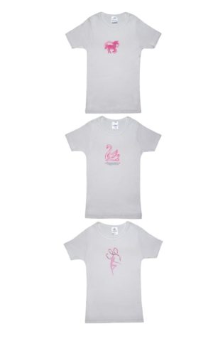 Παιδικά Φανελάκια Happiness 3τμχ Λευκό-Ροζ Κοντό Μανίκι, Βαμβακερά 100% - Pretty Baby, pb-37652