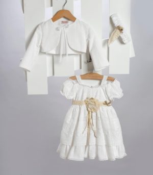 Βαπτιστικό Φορεματάκι για Κορίτσι Λευκό 2714-1, New Life, nl-2714-1