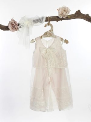 Βαπτιστικό σετ ρούχων για κορίτσι Ροζ Φ-595, Lollipop, bls-22-f-595