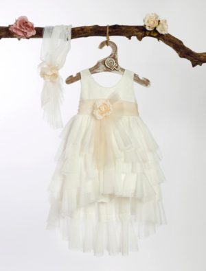 Βαπτιστικό Φορεματάκι για Κορίτσι Ιβουάρ ΦΛ-613, Lollipop, bls-23-fl-613