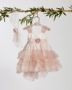 Βαπτιστικό Φορεματάκι για Κορίτσι Ροζ Φ-2422, Lollipop, bls-24-F-2422