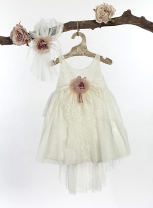 Βαπτιστικό φορεματάκι για κορίτσι Λευκό Φ-583, Lollipop, bls-22-f-583