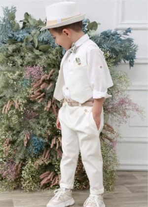 Βαπτιστικό Κοστουμάκι για Αγόρι Ιβουάρ Α4621-Ι, Mi Chiamo, mc23-A4621-I