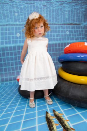 Βαπτιστικό Φορεματάκι για Κορίτσι Λευκό Xenia 9872, Bambolino, bmb-9872