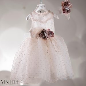 Βαπτιστικό Φορεματάκι για κορίτσι Μπεζ CLS6315, Vinteli, vn-24-CLS6315