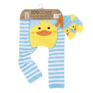 Grip+Easy Crawler Pants & Socks Set – Puddles the Duck - Zoocchini, bws-ZOO12503